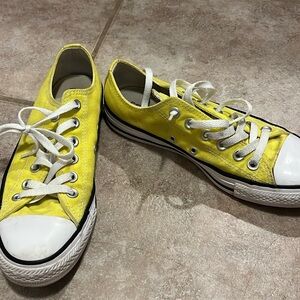Yellow Low Top Converse Sneakers
